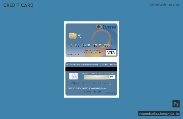 Beispielvorschau der Benin Fema Bank Visa-Karte